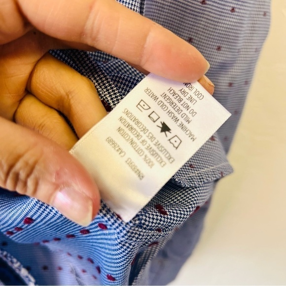 Robert Graham Luxury Blue Dress Shirt L Tailored Fit - Picture 9 of 12